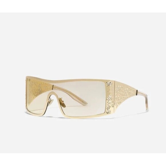 NEW DOLCE&GABBANA GOLD SHIELD SUNGLASSES DG2317 02/71 - Picture 1 of 3